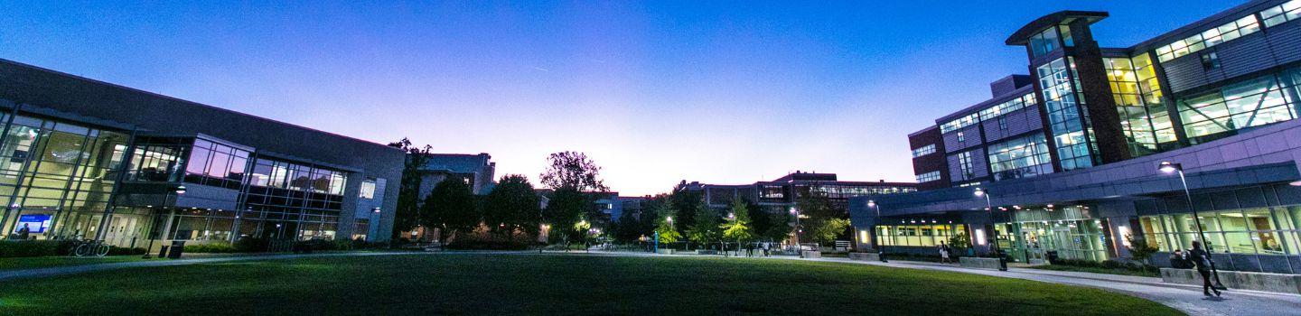 ODU campus at night